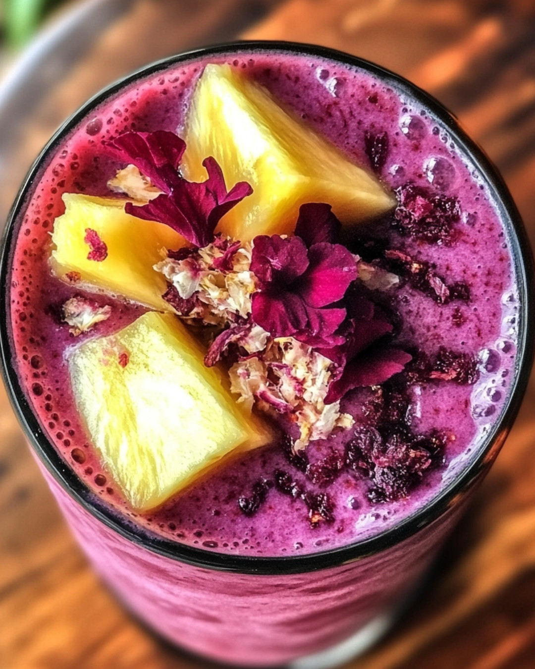 Delicious Zesty Hibiscus Pineapple Smoothie