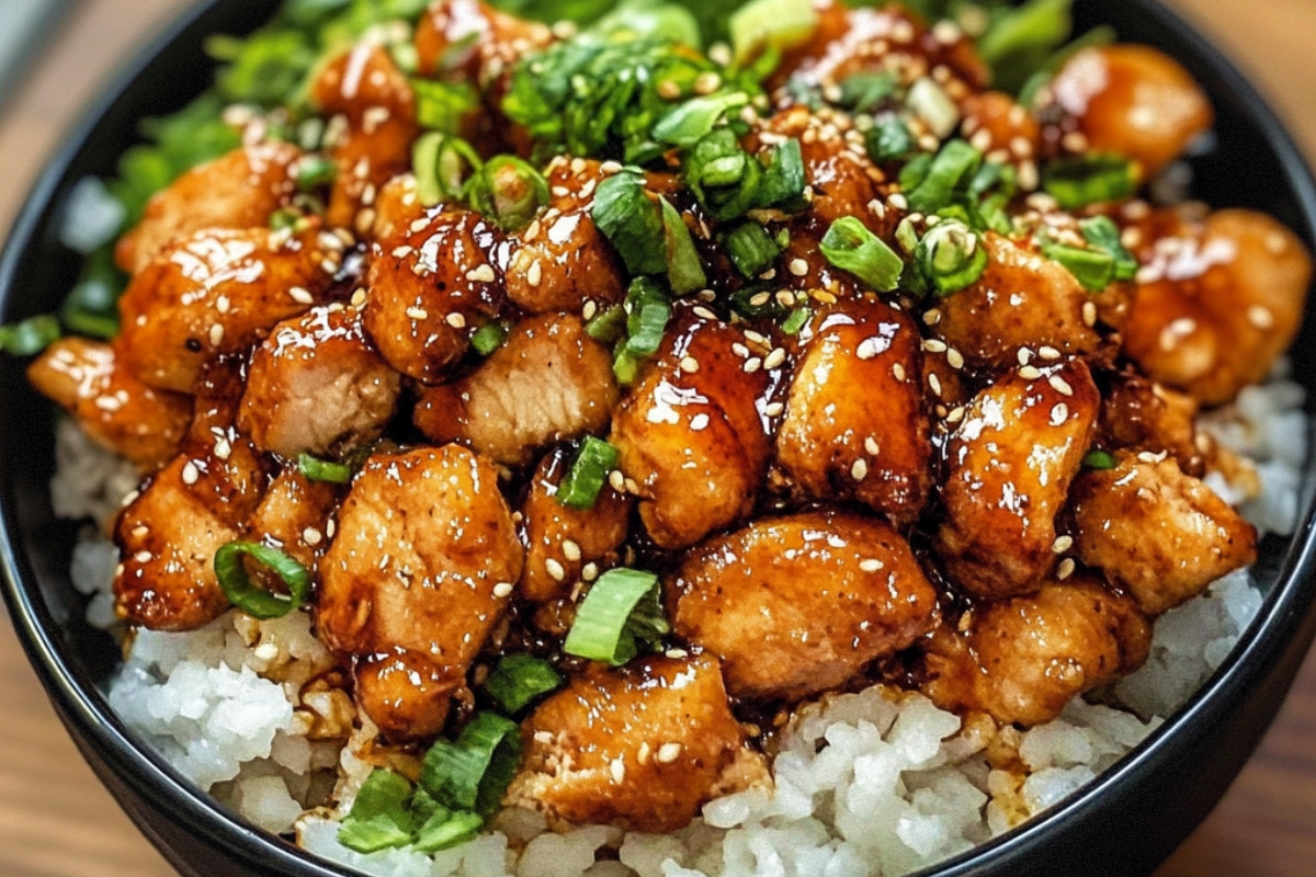 Delicious Spicy Honey Chicken Bowls