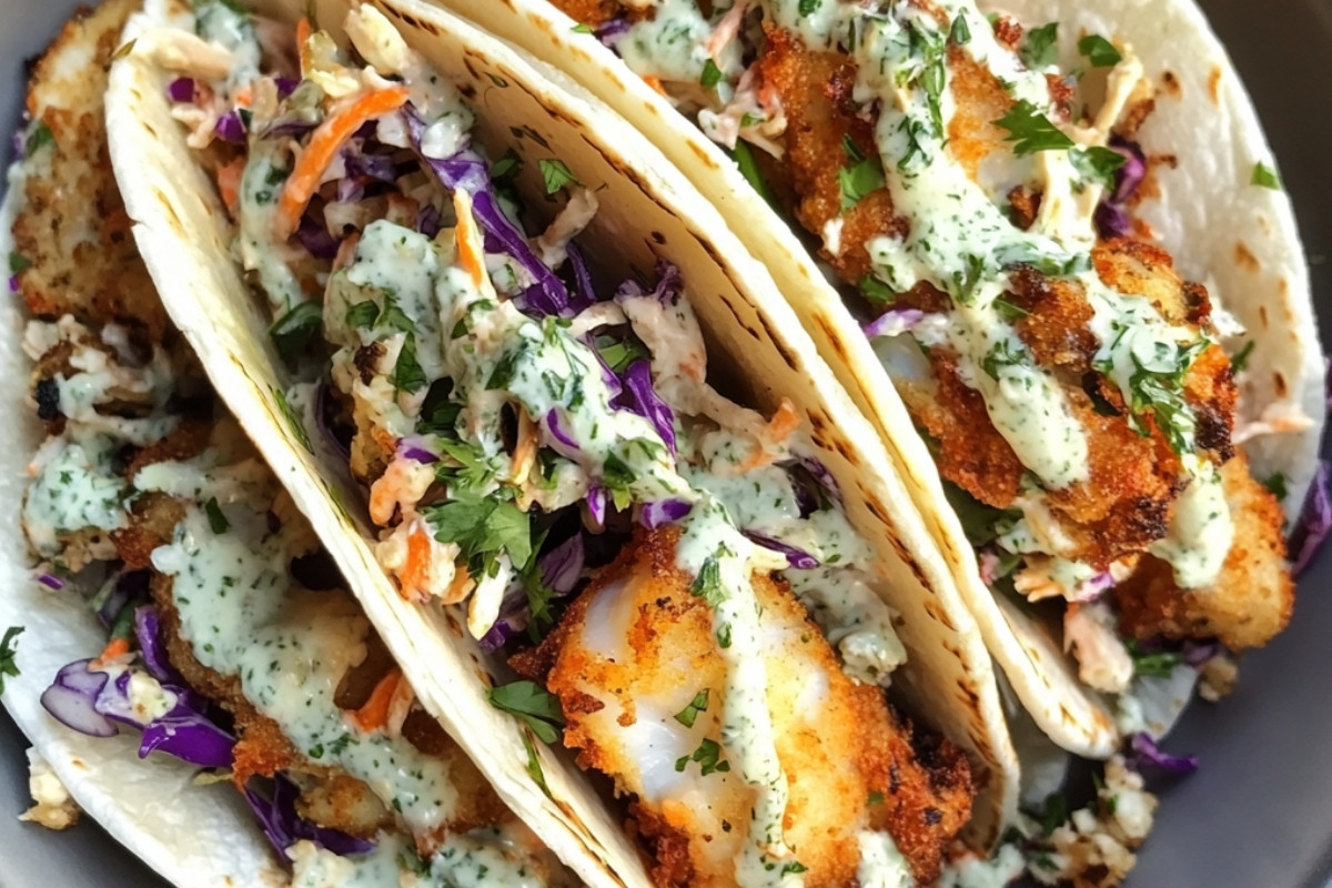 Deliciously Crunchy Fish Tacos with Zesty Cilantro Lime Slaw