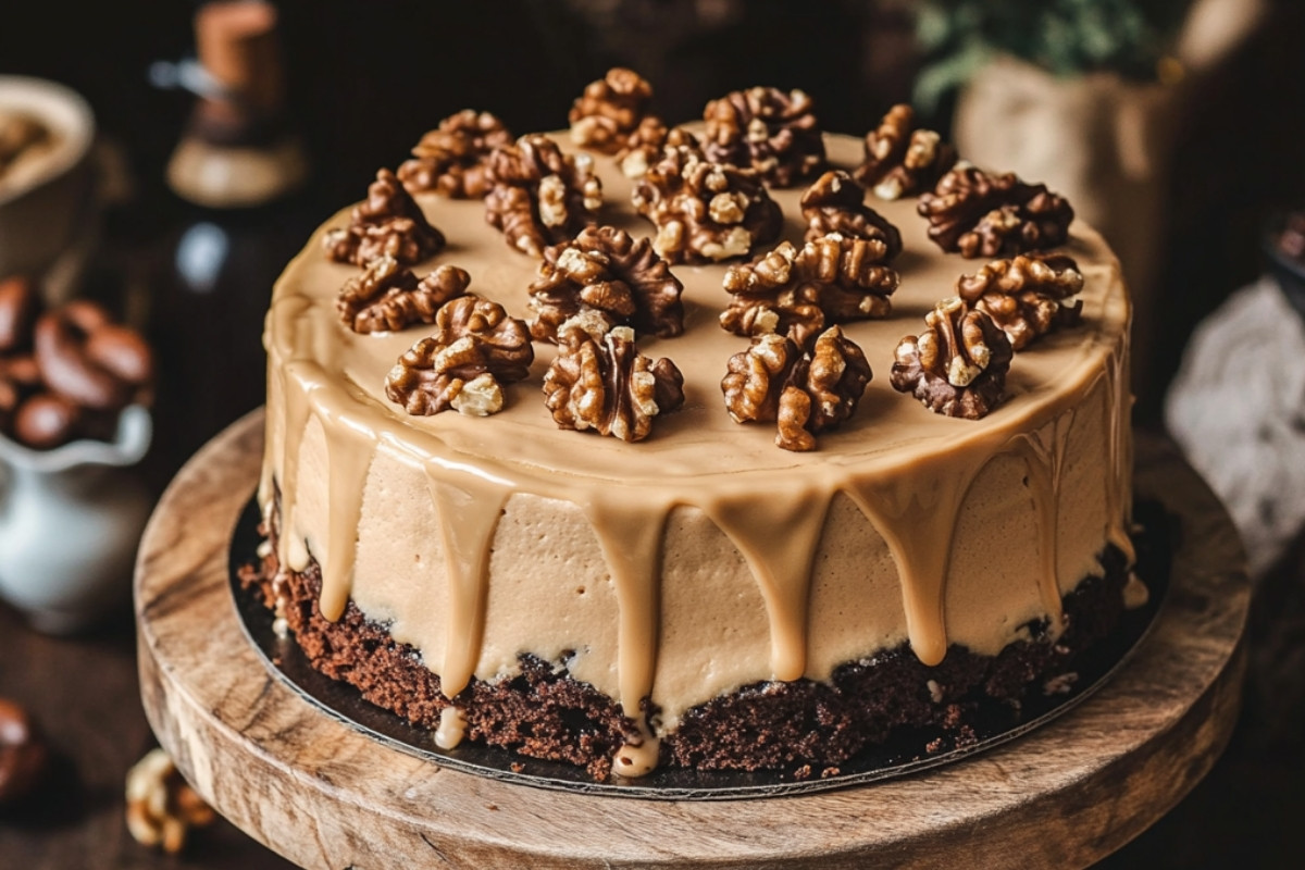 Deliciously Irresistible Coffee Walnut Cake