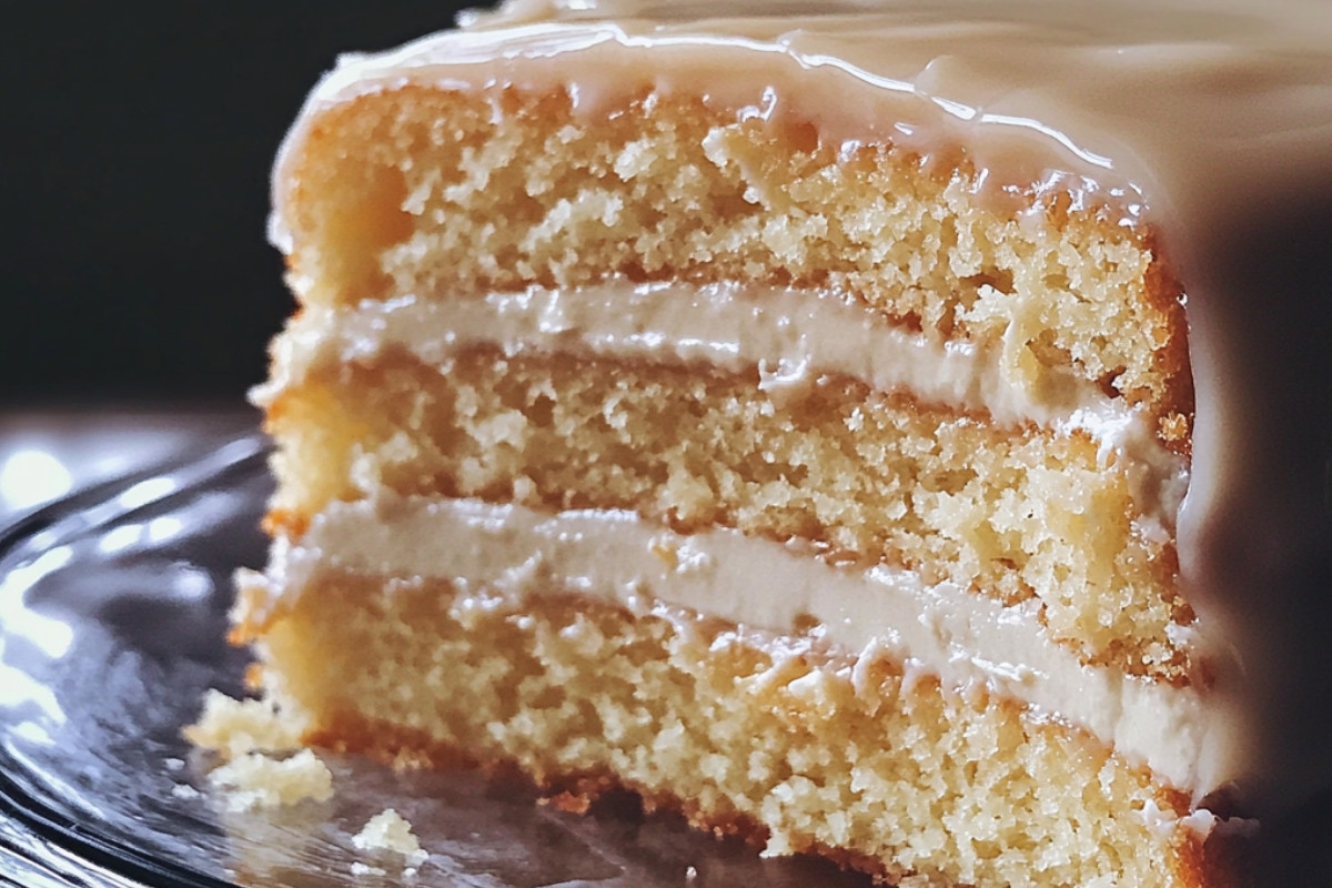 Deliciously Irresistible Vanilla Buttermilk Cake with Creamy Glaze
