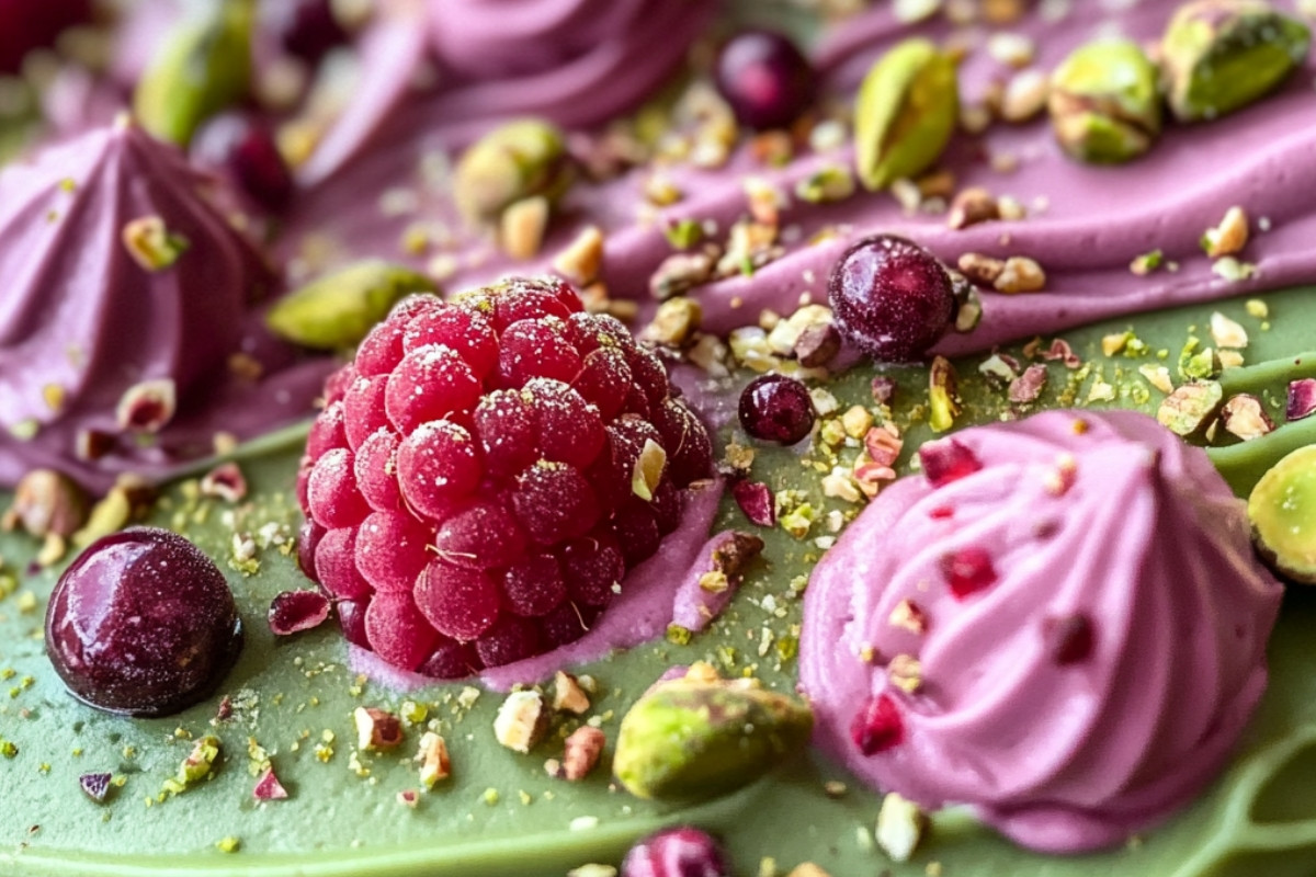 Delightful Pistachio Raspberry Indulgence Cake