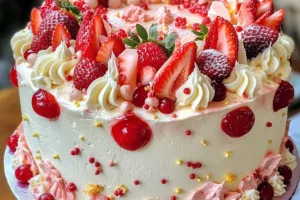 Delightful Strawberry Dream Cake