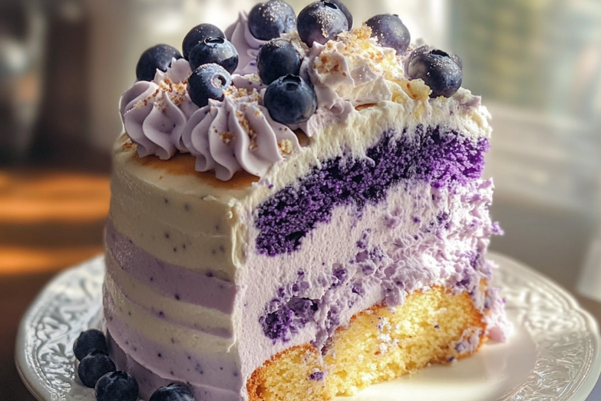 Heavenly Delight Blueberry Chiffon Cake