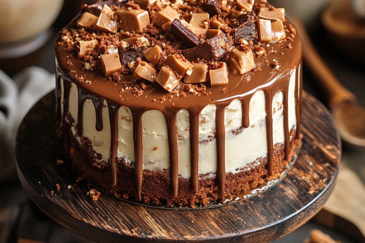 Irresistible Decadent Toffee Delight Cake