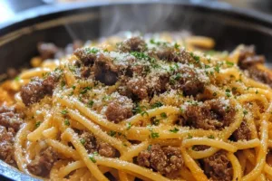 Irresistible Savory Beef Pasta Delight