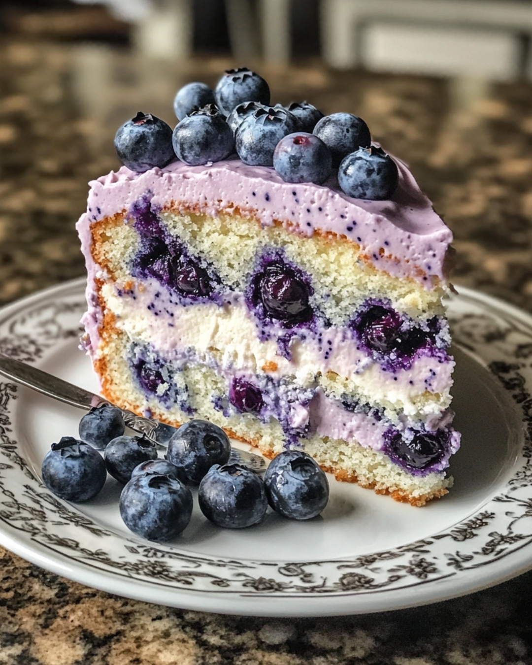 Heavenly Delight Blueberry Chiffon Cake
