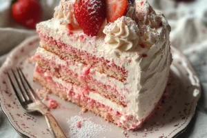 Delightful Fluffy Strawberry Dream Cake