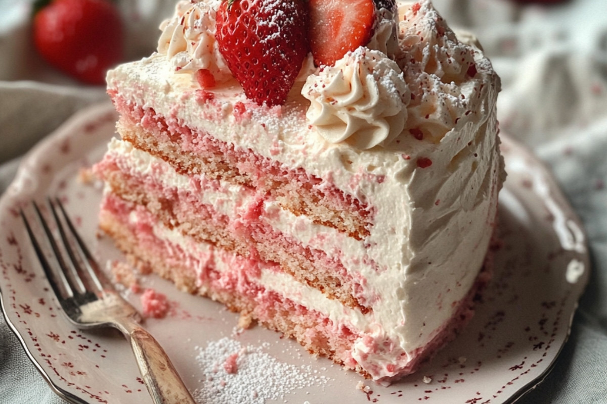 Delightful Fluffy Strawberry Dream Cake