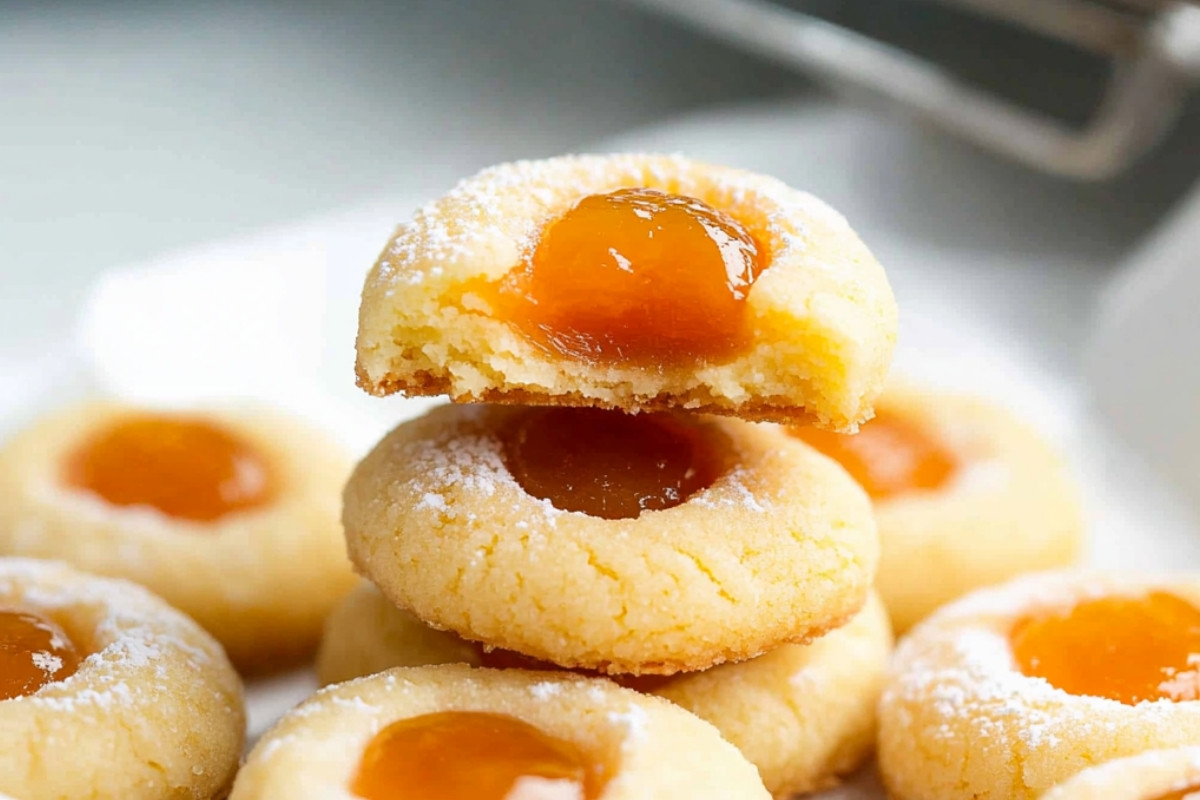 Apricot Delight Thumbprint Cookies