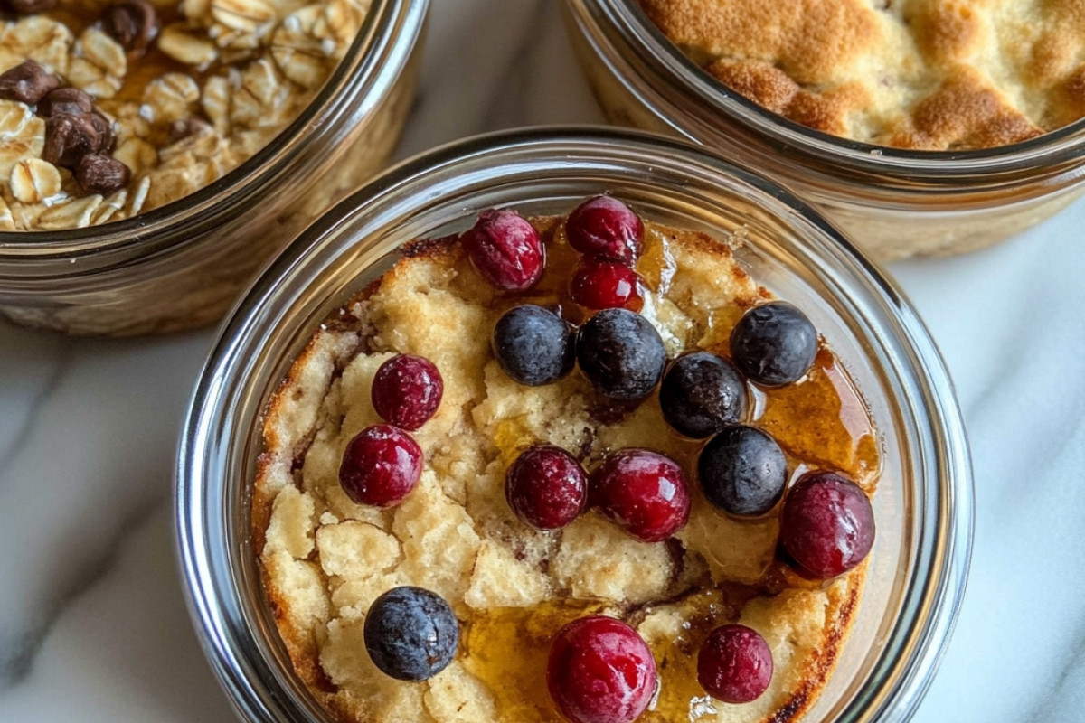 Baked Protein Pancake Bowls for Delicious Meal Prep