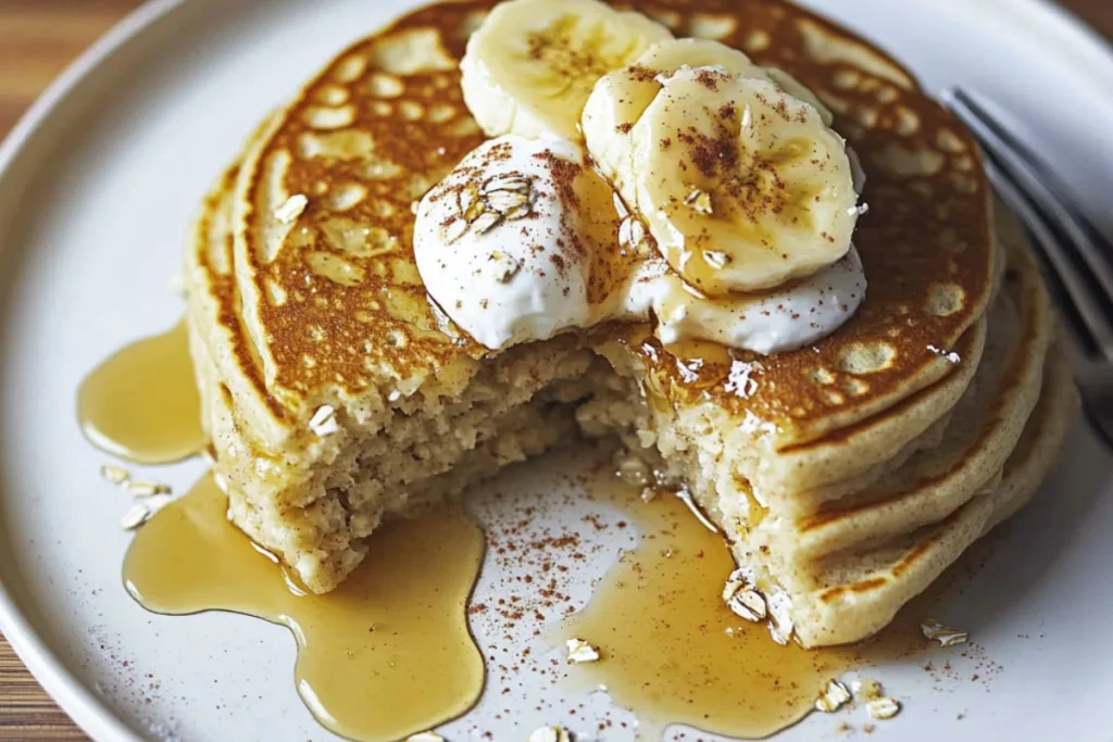 Banana Oat Protein Pancakes Delight