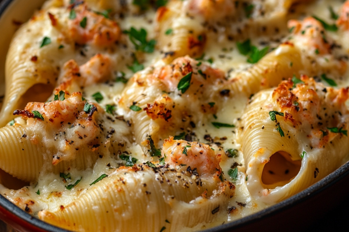 Creamy Delightful Seafood Stuffed Shells