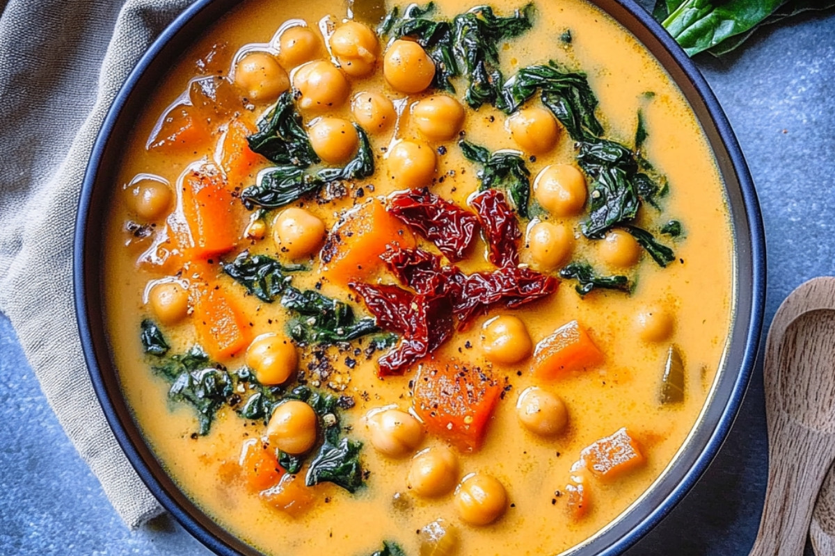 Creamy Delightful Tuscan Chickpea Soup