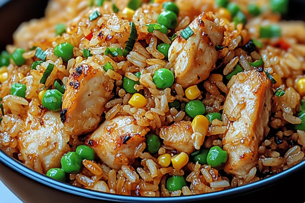 Delicious Crispy Garlic Chicken Fried Rice