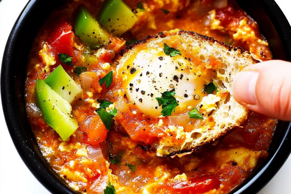 Delicious Menemen Turkish Egg Scramble