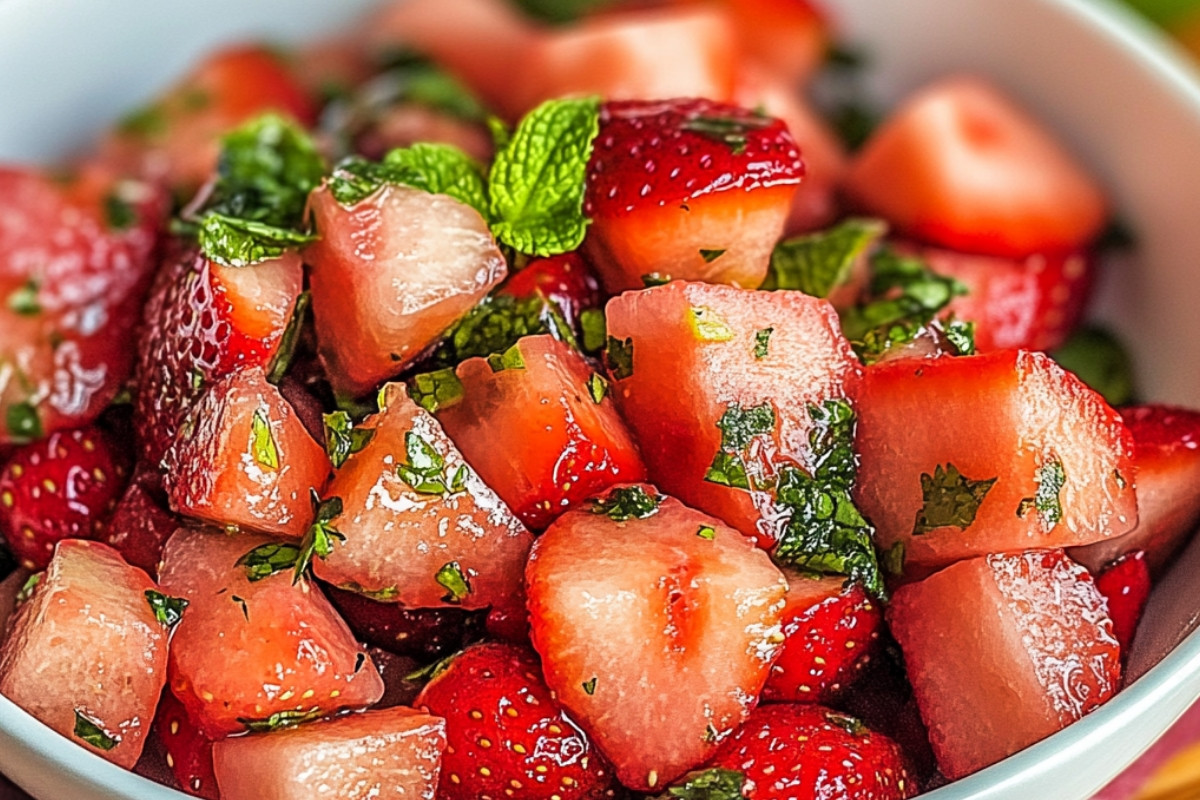 Refreshing Strawberry Watermelon Salad