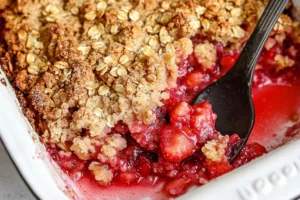 Strawberry Rhubarb Delight Crisp