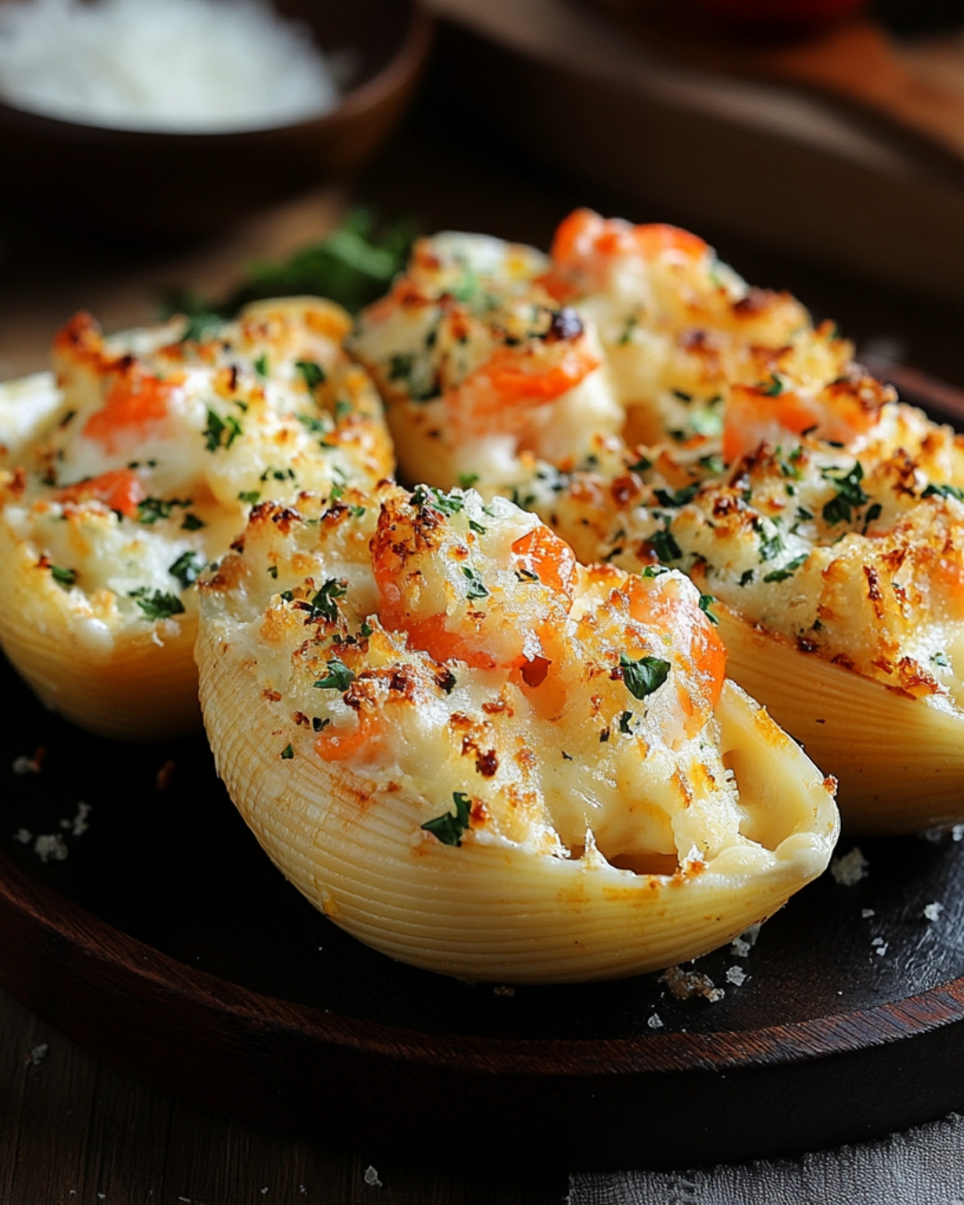 Creamy Delightful Seafood Stuffed Shells