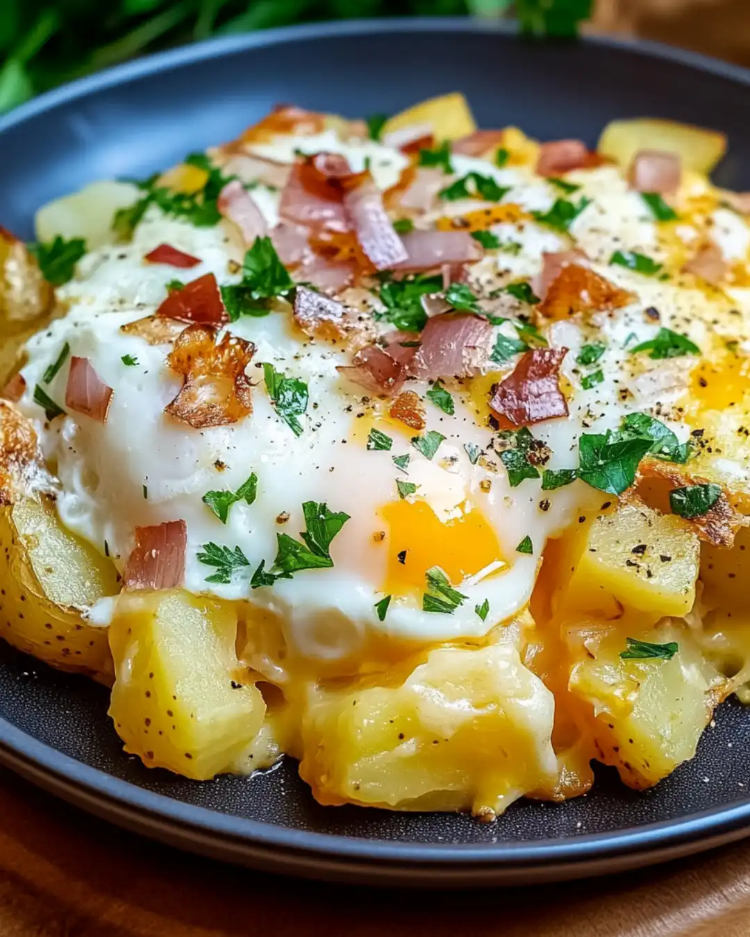 Cheesy Potato Egg Delight