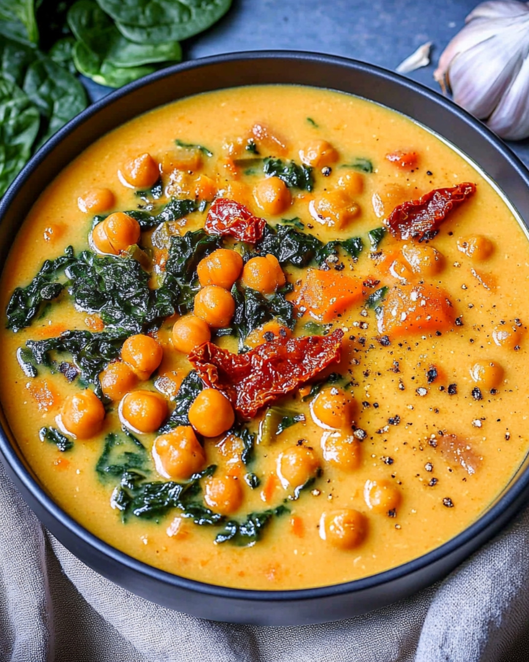 Creamy Delightful Tuscan Chickpea Soup