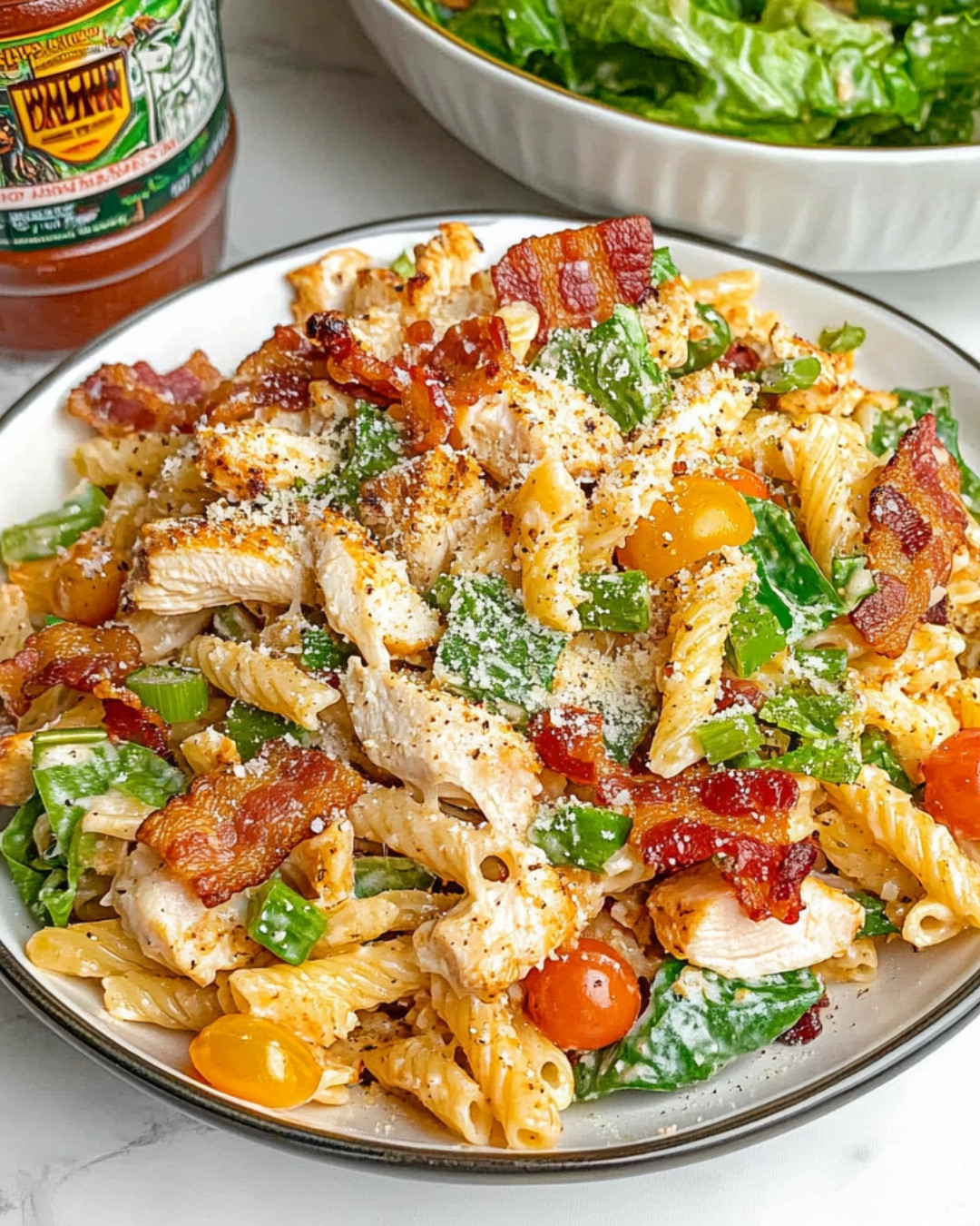 Delicious Chicken Bacon Ranch Pasta Salad