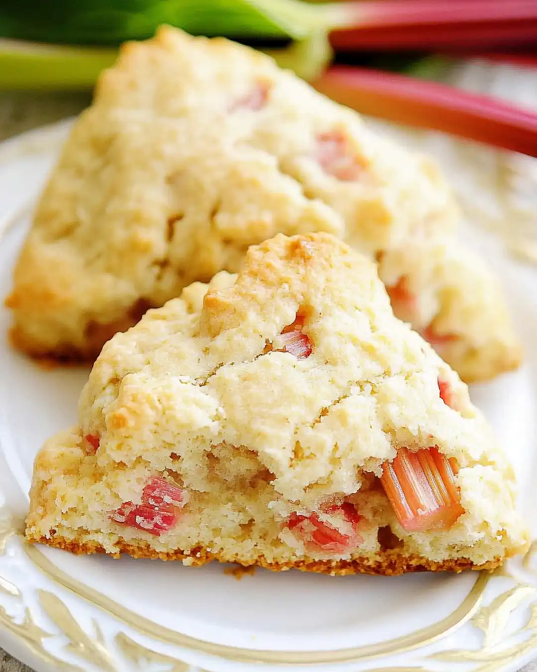 Delightful Rhubarb Scones