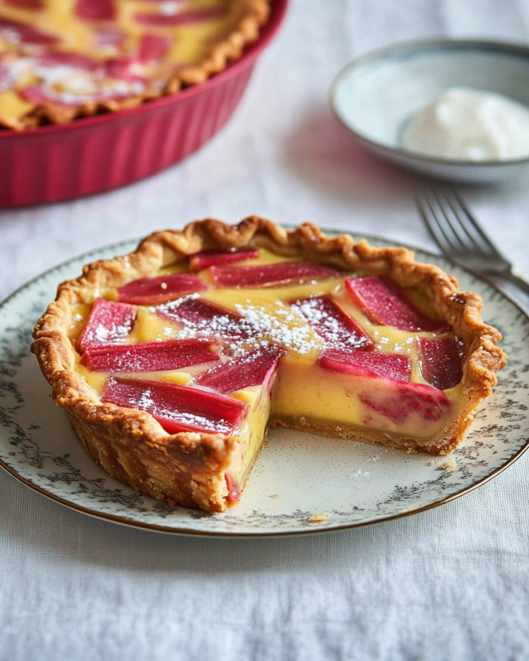 Rhubarb and Custard Tart Delight 4 Rhubarb and Custard Tart Delight