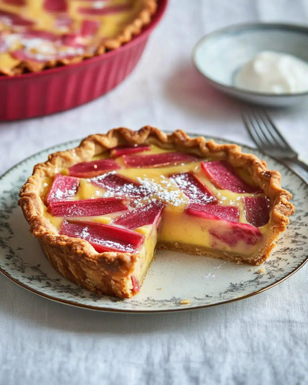 Rhubarb and Custard Tart Delight