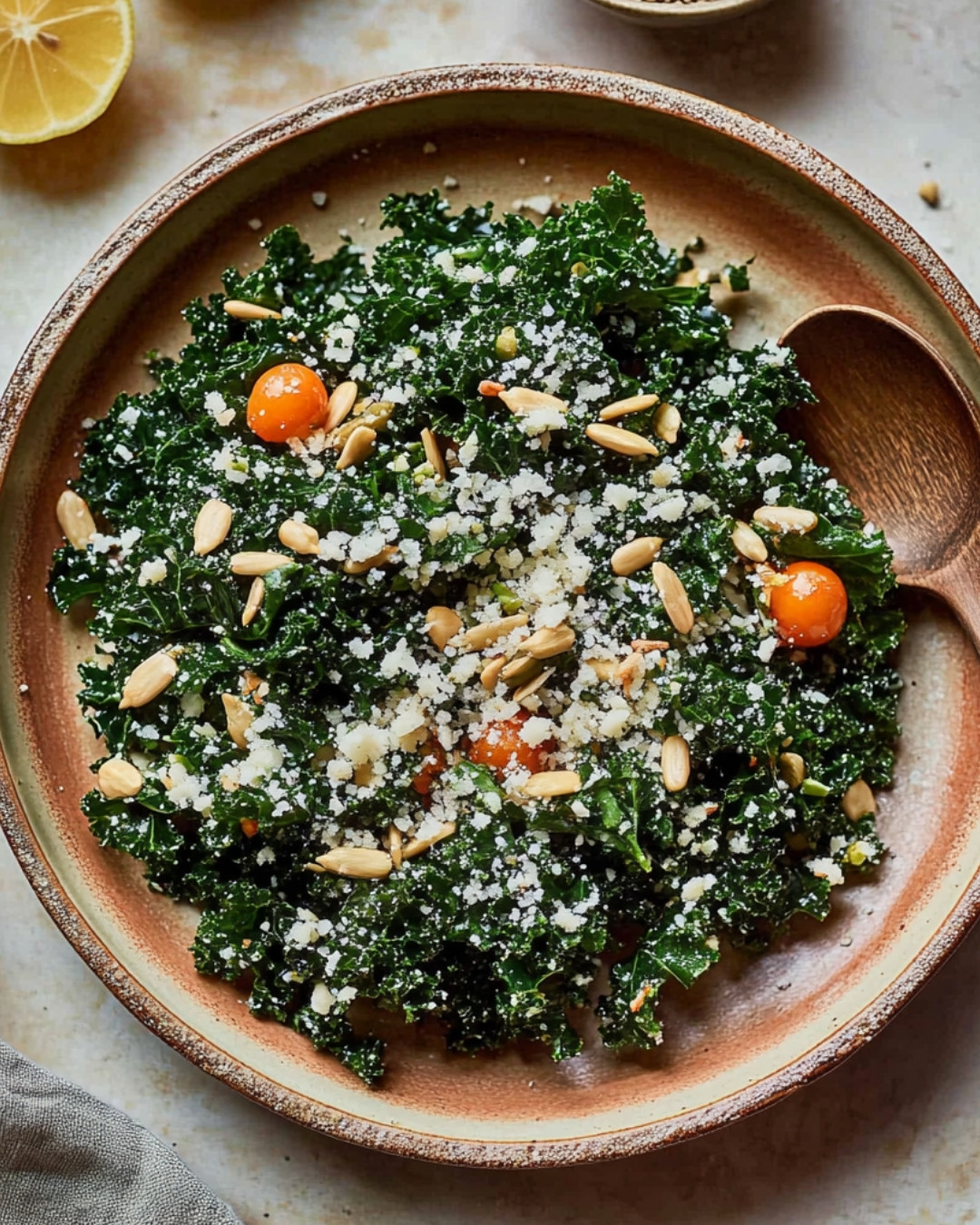 Lemony Delight: Parmesan Kale Salad