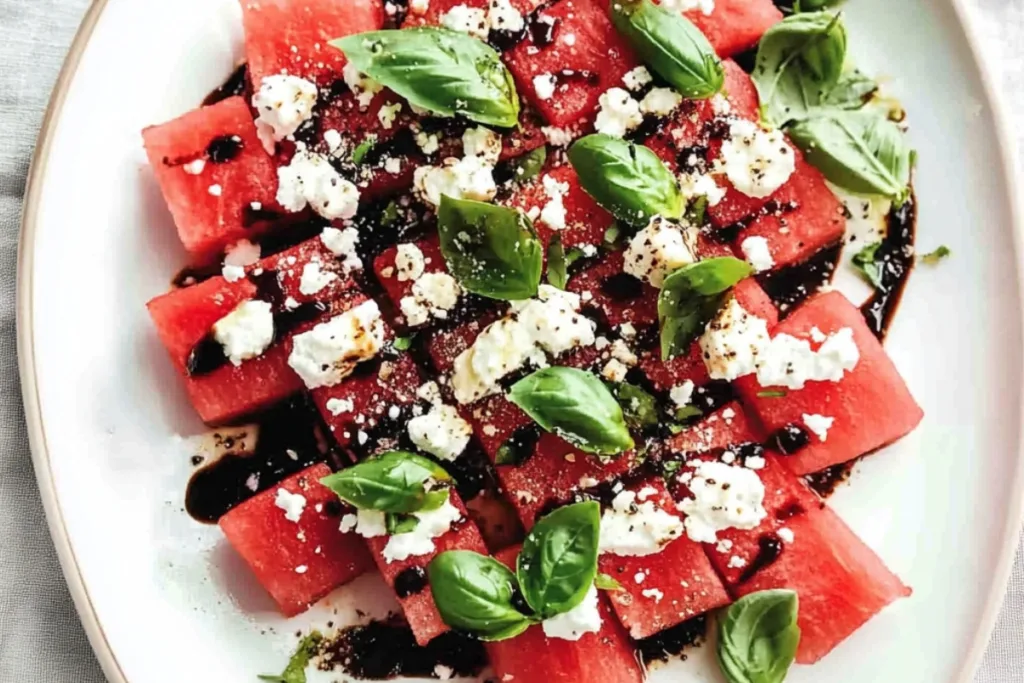 Watermelon Basil Feta Delight