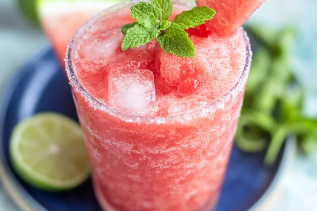 Watermelon Mint Lime Delight Slushies