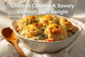 Chicken Cobbler A Savory Comfort Dish Delight golden biscuits melted cheddar fresh herbs inviting