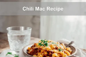 Chili Mac Recipe featuring gooey cheese, hearty chili, and macaroni in a comforting one-pot dinner.