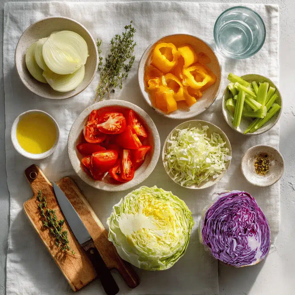 Cabbage Soup Diet: Effective Weight Loss Recipe 1 Cabbage Soup Diet Effective Weight Loss Recipe hearty bowl on white cloth with clear glass of water