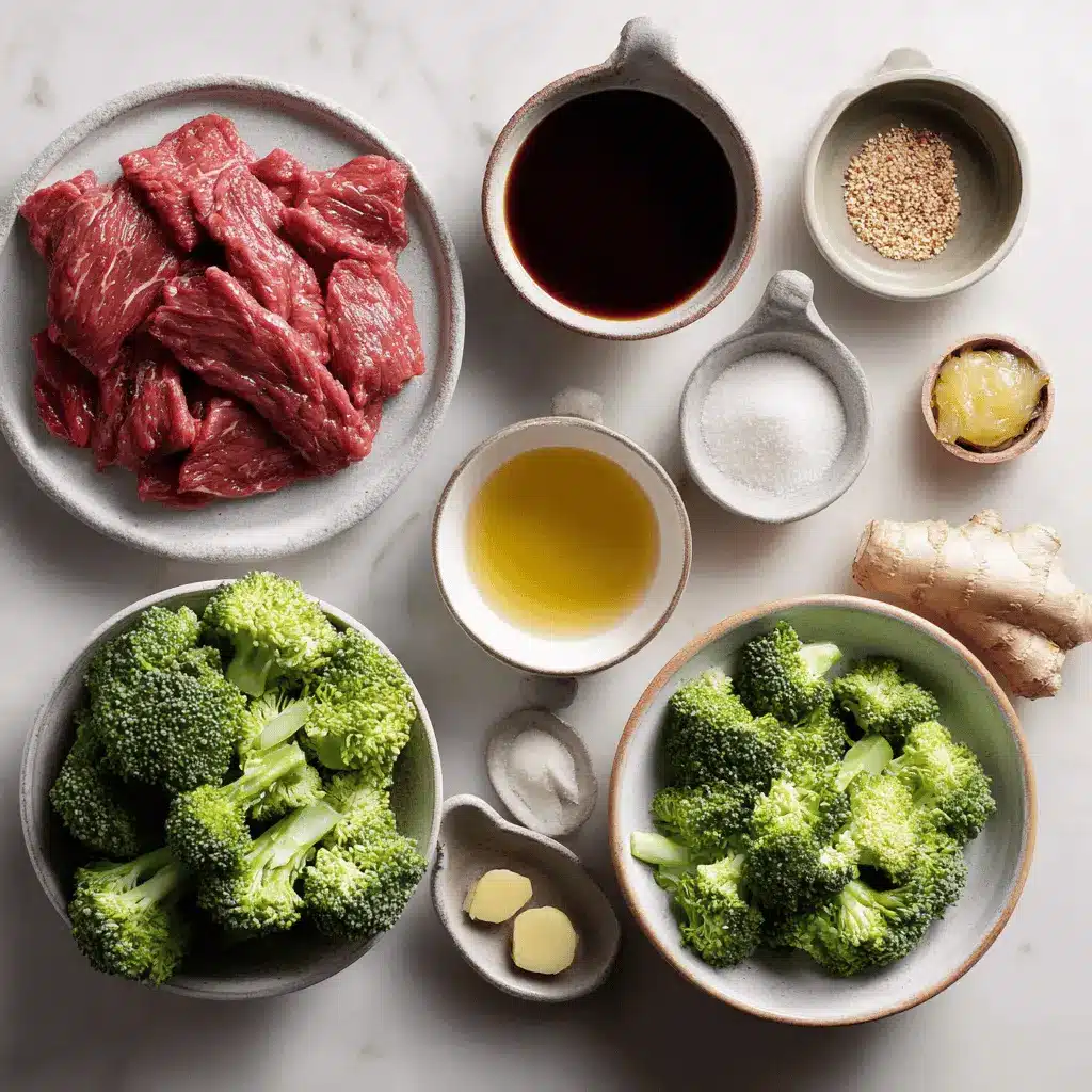 Chinese Beef and Broccoli Recipe with vibrant colors in a professional setup