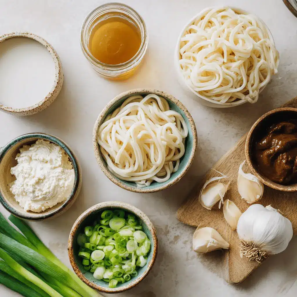 Creamy Miso Udon: Easy Comfort Food for Cozy Nights 1 Bowl of Creamy Miso Udon with green onions in warm natural light