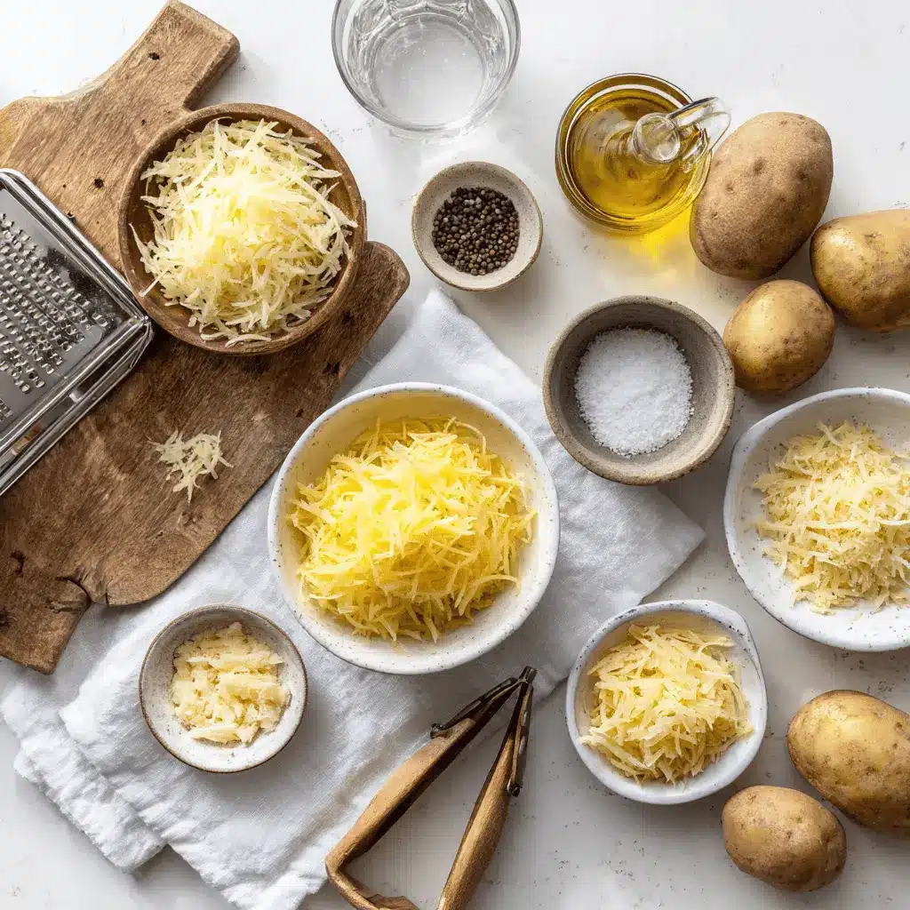 Hash Browns in Air Fryer from Scratch golden crisp russet potatoes plated with sea salt crystals