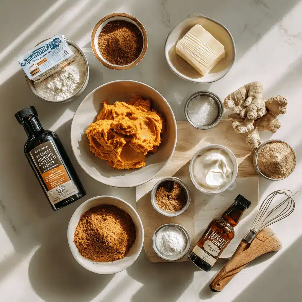 Healthy Pumpkin Cheesecakes styled on a white napkin with water glass in warm lighting