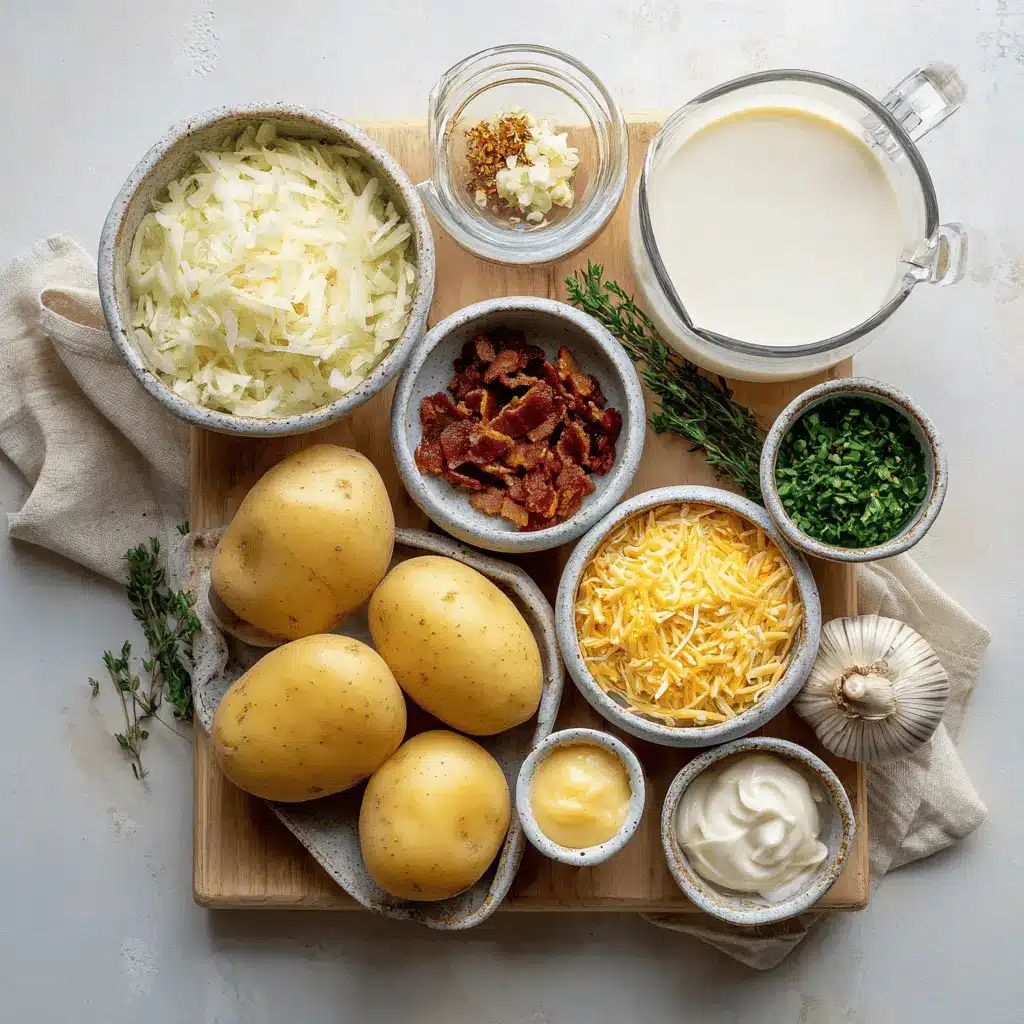 Hearty Cheddar Garlic Soup in a cozy, rustic setting with warm, appetizing tones.