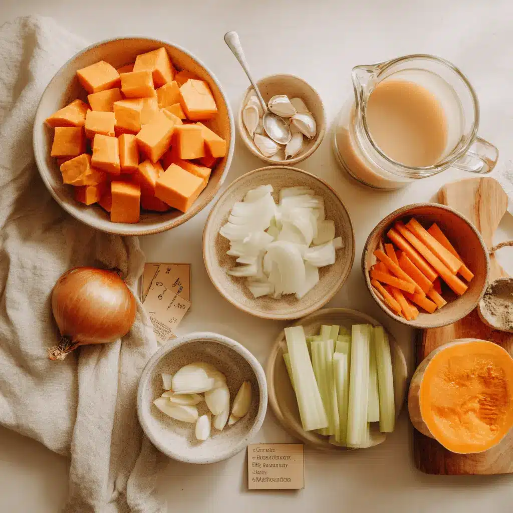 Pumpkin Soup Simple and Comforting: A Cozy Delight 1 Pumpkin Soup Simple and Comforting creamy bowl on white cloth with glass of water