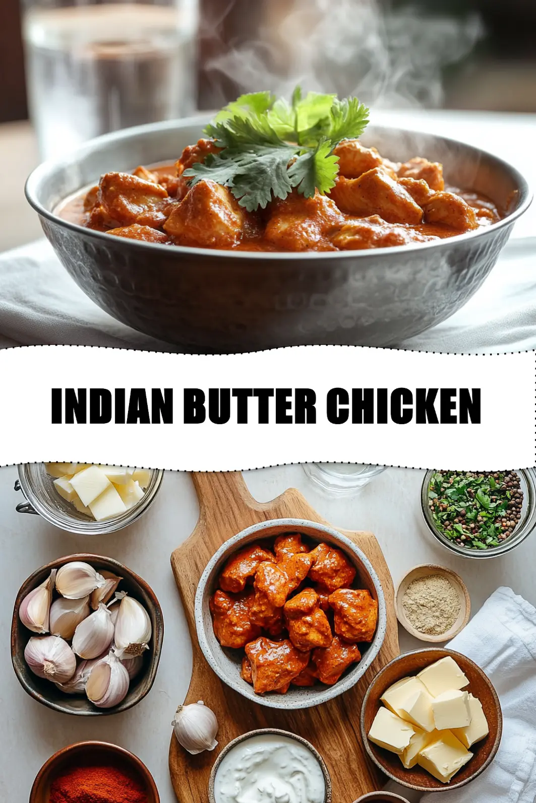 INDIAN BUTTER CHICKEN rich tomato curry with butter sheen and warm aromatic spices_pin