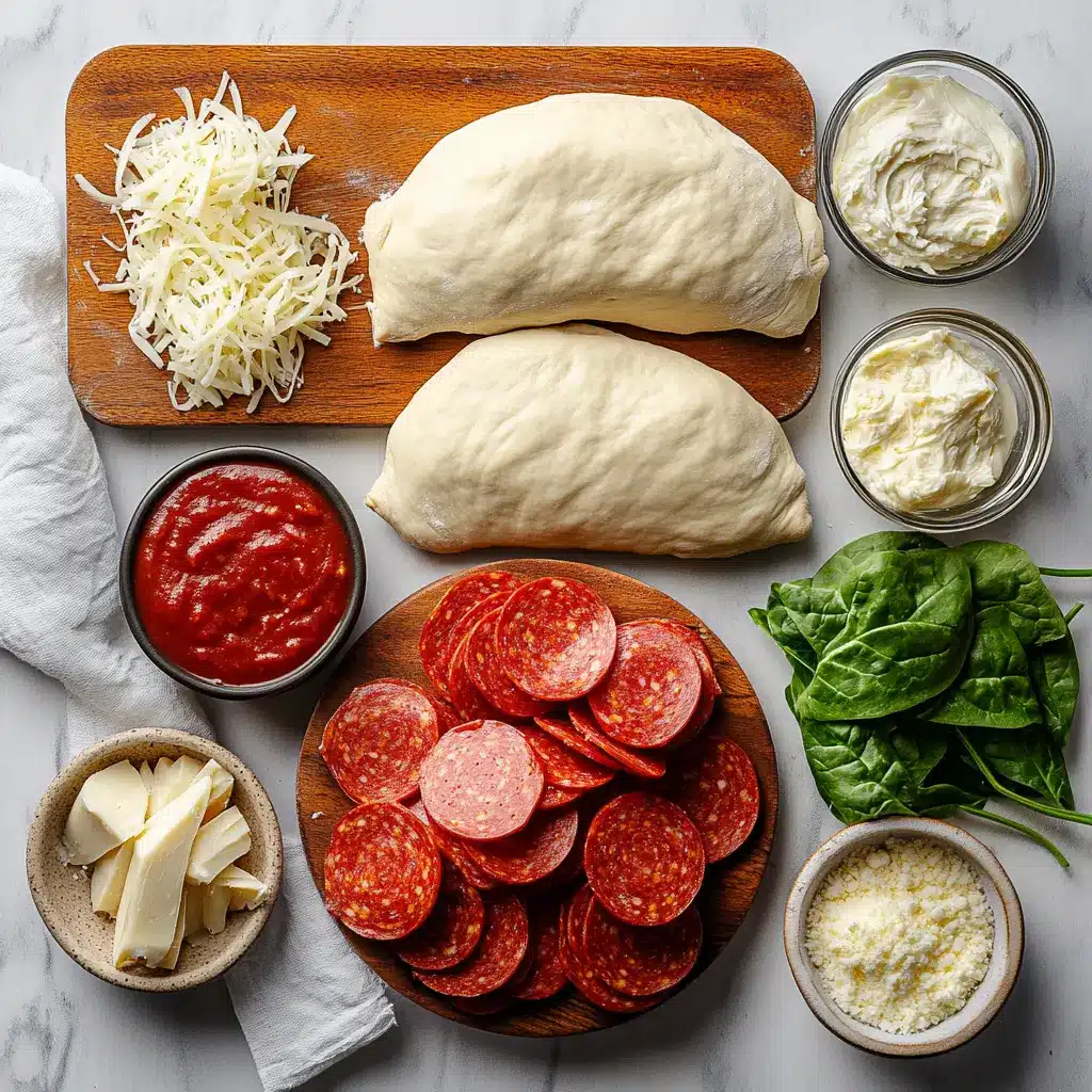 AIR FRYER CALZONES golden crust and melted cheese on white napkin