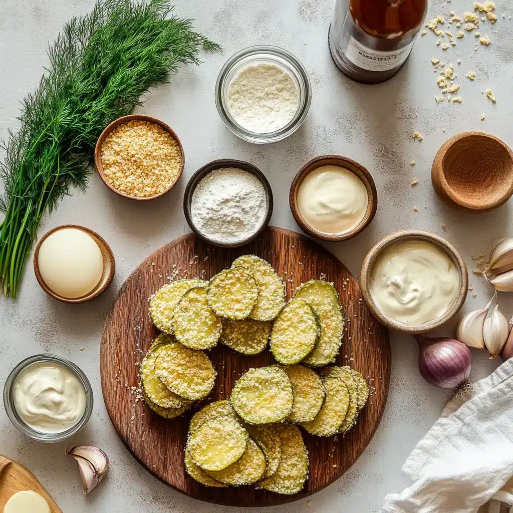 Air Fryer Fried Pickles: Perfect Recipe for Delicious Snacking 2 AIR FRYER FRIED PICKLES golden crispy chips with dill and creamy dip in warm light