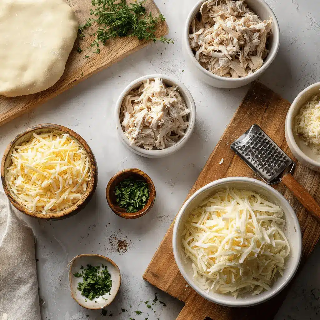 Cheesy Chicken Crescent Rolls: Easy Delicious Supper 2 CHEESY CHICKEN CRESCENT ROLLS golden baked crescents with melted cheese and herb garnish