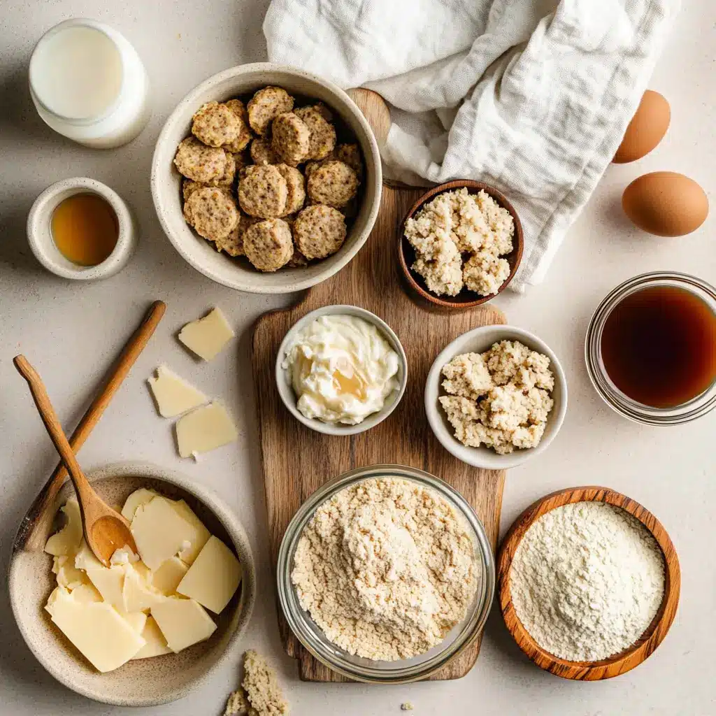 HIGH PROTEIN PANCAKE SAUSAGE MINI MUFFINS golden cheesy savory mini muffins