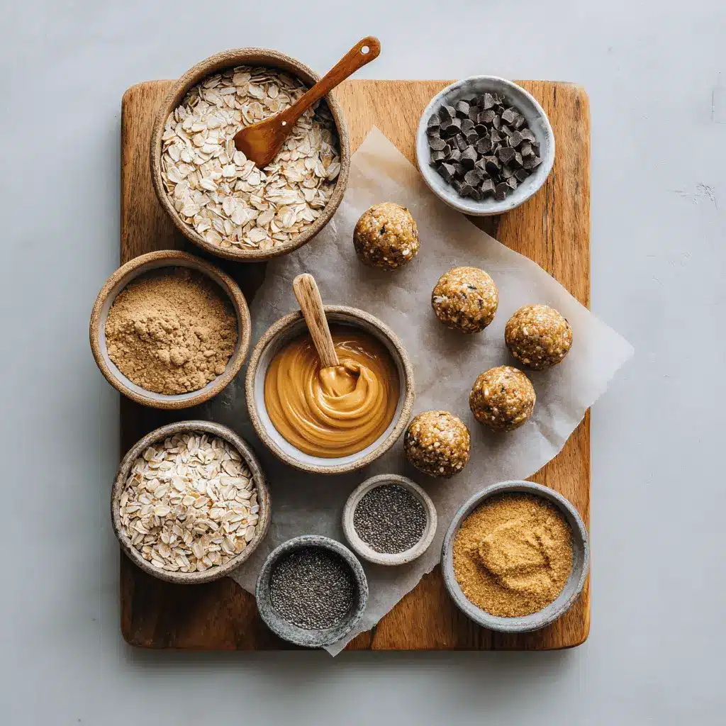 Oatmeal Peanut Butter Protein Balls Recipe close up warm natural light ready to enjoy