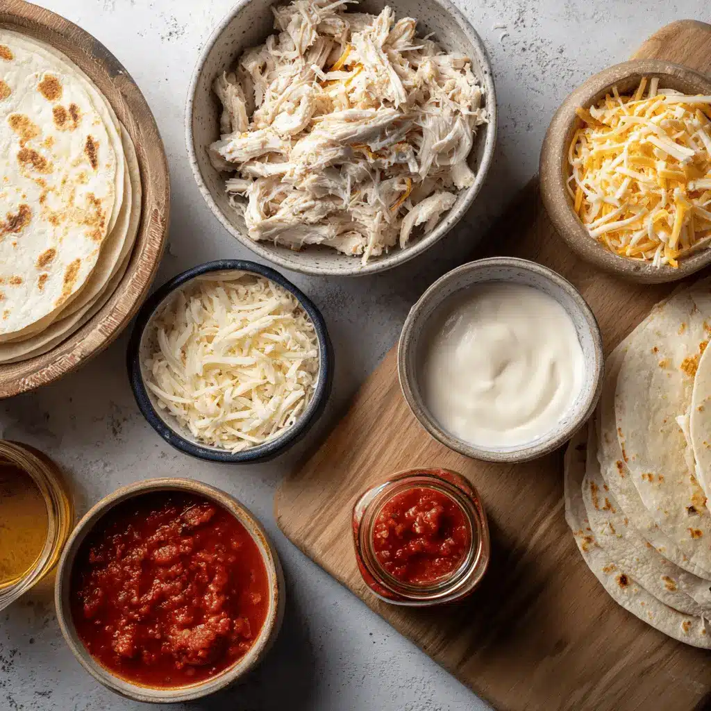 ROLLED CHICKEN TACOS with shredded chicken soft white cheese colby jack and red salsa