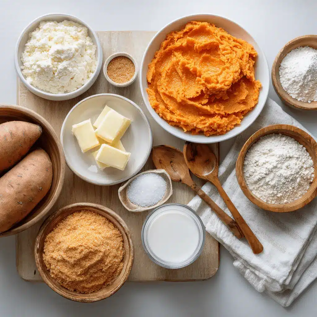 Tasty Sweet Potato Bread Recipe fresh loaf on white cloth with clear glass of water