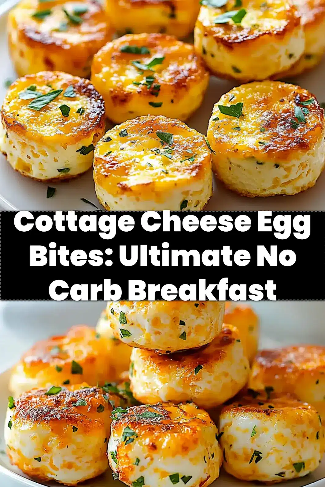 COTTAGE CHEESE EGG BITES centered hero view, clean and uncluttered_pin
